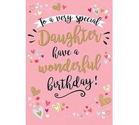 Piccadilly Greetings Modern Birthday Card Daughter - 9 x 6 inches
