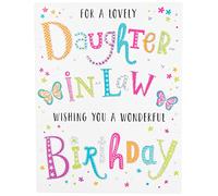 Piccadilly Greetings Modern Birthday Card Daughter in Law - 8 x 6 inches - Regal Publishing,Grey