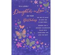 Piccadilly Greetings Modern Birthday Card Daughter in Law - 9 x 6 inches - Regal Publishing,Violet