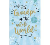 Piccadilly Greetings Modern Birthday Card Grandpa - 9 x 6 inches,Blue
