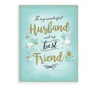 Piccadilly Greetings Modern Birthday Card Husband - 8 x 6 inches