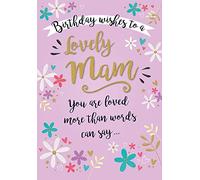 Piccadilly Greetings Modern Birthday Card Mam,White- 9 x 6 inches
