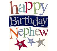 Piccadilly Greetings Modern Birthday Card Nephew - 8 x 6 inches
