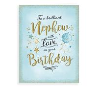 Piccadilly Greetings Modern Birthday Card Nephew - 8 x 6 inches