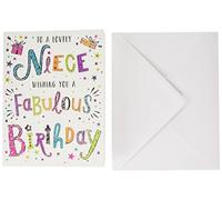 Piccadilly Greetings Modern Birthday Card Niece - 8 x 6 inches - Regal Publishing,pink|gold|green|black|white