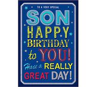 Piccadilly Greetings Modern Birthday Card Son - 9 x 6 inches