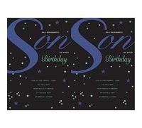 Piccadilly Greetings Modern Birthday Card Son -,black blue - 9 x 6 inches (Pack of 2)