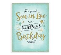 Piccadilly Greetings Modern Birthday Card Son In Law - 8 x 6 inches