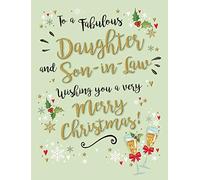 Piccadilly Greetings Modern Christmas Card Daughter & Sister in Law - 8 x 6 inches