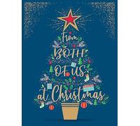 Piccadilly Greetings Modern Christmas Card, From Both Of Us, Tree type - 8 x 6 inches