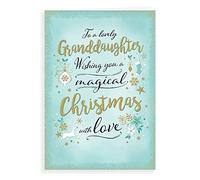 Piccadilly Greetings Modern Christmas Card Granddaughter - 9 x 6 inches