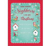 Piccadilly Greetings Modern Christmas Card Neighbours - 8 x 6 inches