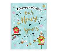 Piccadilly Greetings Modern Christmas Card Our House to Yours - 8 x 6 inches, A41291