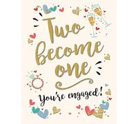 Piccadilly Greetings Modern Engagement Card Engagement - 8 x 6 inches