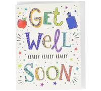 Piccadilly Greetings Modern Get Well Soon Card - 8 x 6 inches - Regal Publishing