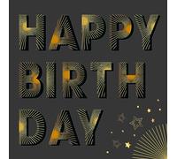 Piccadilly Greetings Modern Luxury Birthday Card, 160 mm sq