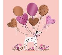 Piccadilly Greetings Modern Luxury Birthday Card, Dalmatian - 160 mm sq