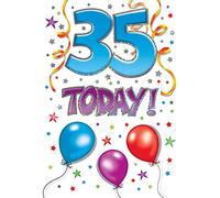 Piccadilly Greetings Modern Milestone Age Birthday Card Age 35-7 x 5 inches