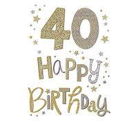 Piccadilly Greetings Modern Milestone Age Birthday Card Age 40 - 9 x 6 inches