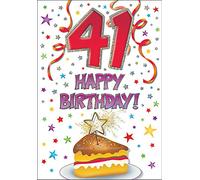 Piccadilly Greetings Modern Milestone Age Birthday Card Age 41-7 x 5 inches, A35047