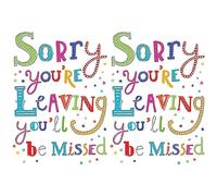 Piccadilly Greetings Modern Occasion Card Leaving -,blue|red|yellow|silver|grey,- 7 x 5 inches (Pack of 2)