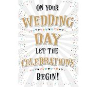 Piccadilly Greetings Modern On Your Wedding Card Celebrations - 7 x 5 inches