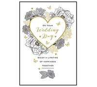 Piccadilly Greetings Modern Wedding Card Wedding - 7 x 5 inches, A11725