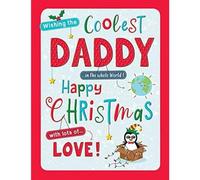 Piccadilly Greetings Moderrn Christmas Card Daddy - 8 x 6 inches