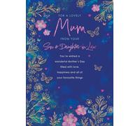Piccadilly Greetings Mother's Day Card, For a Lovely Mum From Son & Daughter in Law - 10 x 7 inches