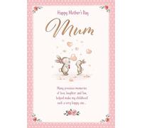 Piccadilly Greetings Mother's Day Card, Happy Mother's Day Mum - 9 x 6 inches