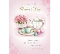 Piccadilly Greetings Mother's Day Card, Just For you - 8 x 6 inches