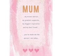 Piccadilly Greetings Mother's Day Card, Sentiment Message for Mum - 8 x 6 inches