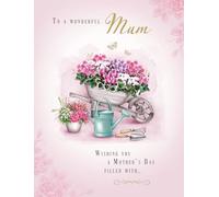 Piccadilly Greetings Mother's Day Card, To a Wonderful Mum - 8 x 6 inches