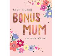 Piccadilly Greetings Mother's Day Card, To My Amazing Bonus Mum - 8 x 6 inches
