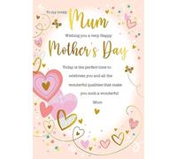 Piccadilly Greetings Mother's Day Card, To My Lovely Mum - 10 x 7 inches