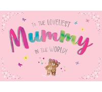 Piccadilly Greetings Mother's Day Card, To The Loveliest Mummy - 9 x 6 inches