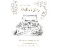 Piccadilly Greetings Mother's Day Card, With Love On Mother's Day Cottage - 9 x 6 inches