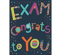 Piccadilly Greetings Occasion Card Congratulations Exam - 8 x 6 inches