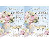Piccadilly Greetings Occasion Card Wedding - 8 x 6 inches - Regal Publishing, C80628 (Pack of 2)