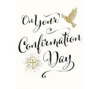 Piccadilly Greetings On Your Confirmation Day Card - 8 x 6 inches