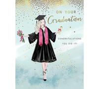 Piccadilly Greetings On your Graduation Card Congratulations Female - 8 x 6 inches