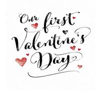 Piccadilly Greetings Our 1st First Valentine's Day Card - 8 x 6 inches