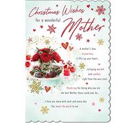 Piccadilly Greetings Photo Christmas Card Mother - 9 x 6 inches