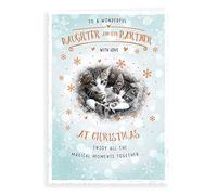 Piccadilly Greetings Piccadilly A41402 Greetings Photo Christmas Card Daughter & Partner,Green,9 x 6 inches