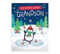 Piccadilly Greetings Piccadilly Greetings Character Christmas Card Grandson - 8 x 6 inches