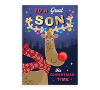 Piccadilly Greetings Piccadilly Greetings Character Christmas Card Son - 9 x 6 inches