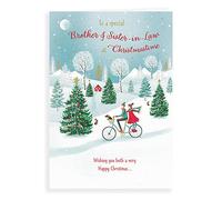 Piccadilly Greetings Piccadilly Greetings Modern Christmas Card Brother & Sister in Law - 9 x 6 inches