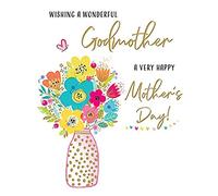 Piccadilly Greetings Piccadilly Greetings Modern Mother's Day Card Godmother - 8 x 6 inches, Gold