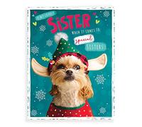 Piccadilly Greetings Piccadilly Greetings Photo Christmas Card Sister - 8 x 6 inches