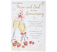 Piccadilly Greetings Piccadilly Greetings Traditional Annivesary Card Mum & Dad - 9 x 6 inches, brown|oak|beige|grey